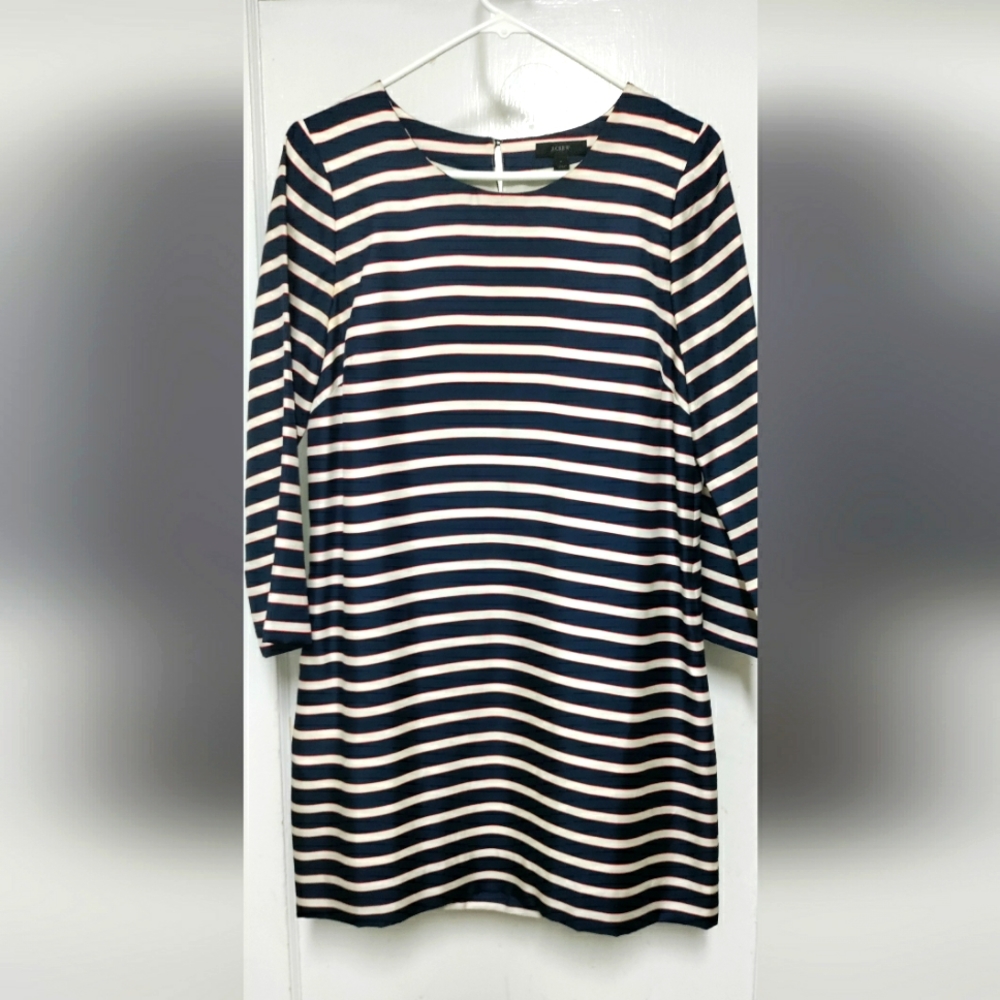 J. Crew Striped Satin Mini Dress